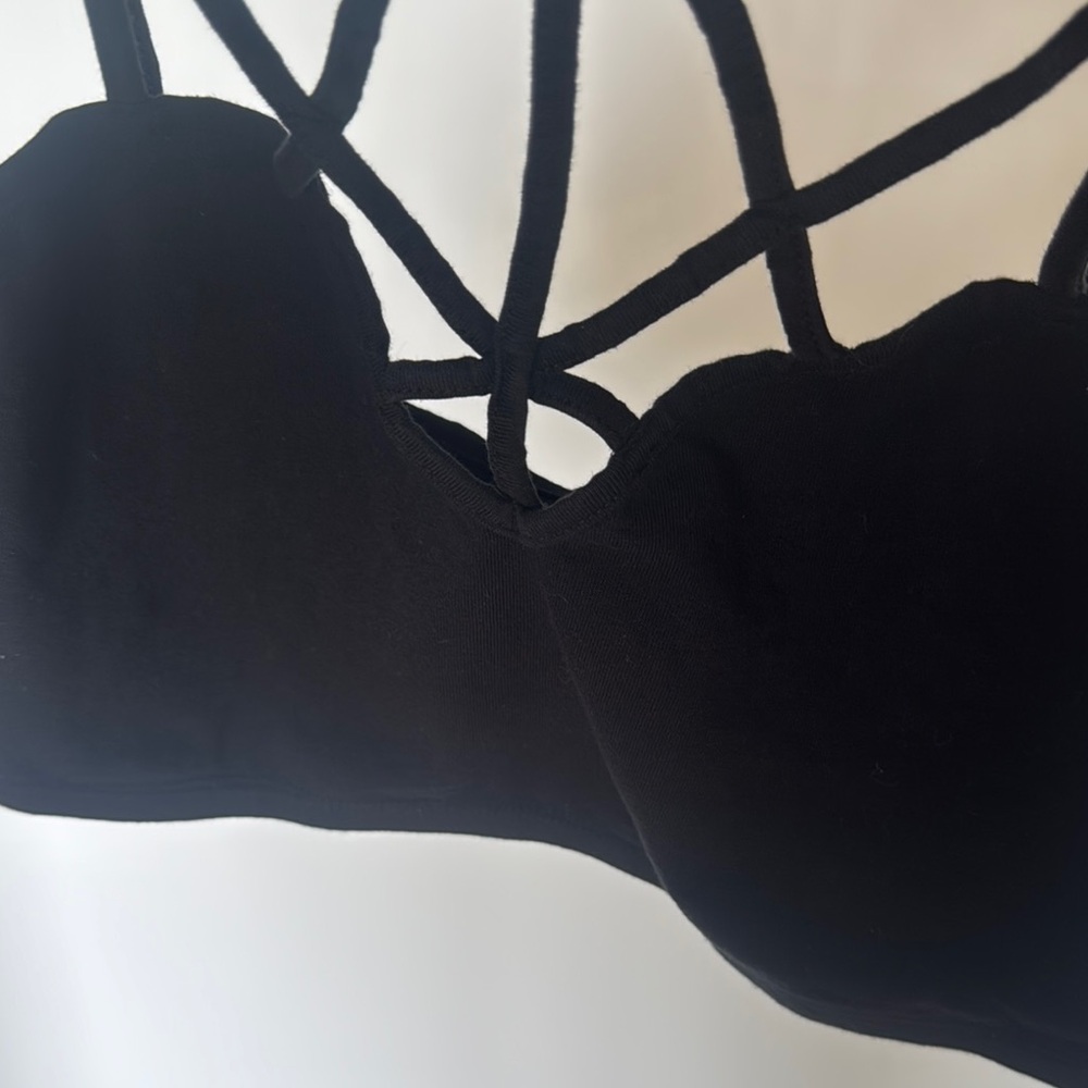 Express Black Strappy Women's Bralette - Picture 7 of 7